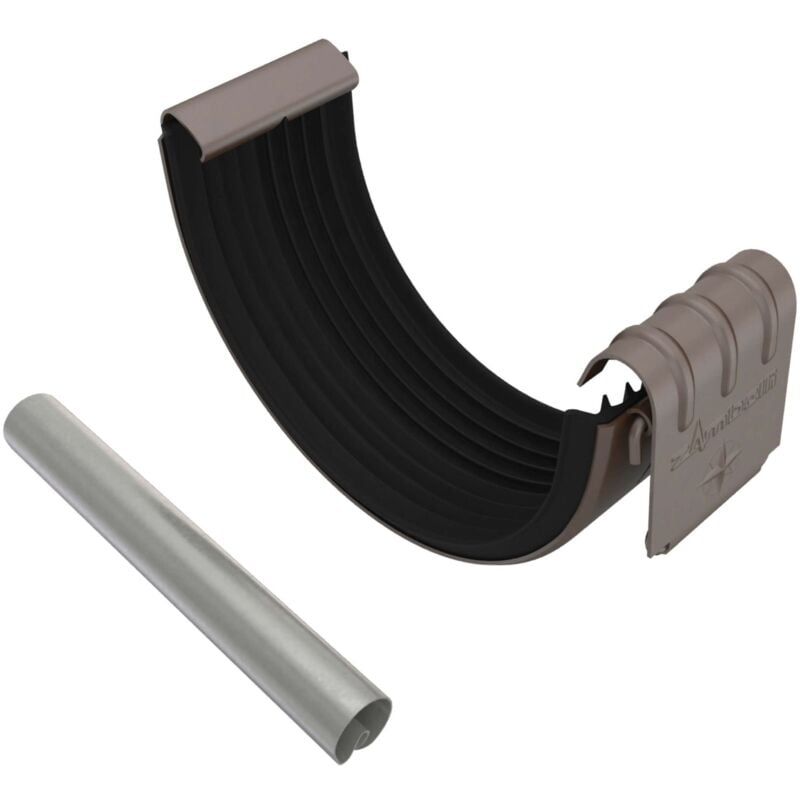 Zambelli - Raccord de gouttière galvanisé, y compris raccord à bourrelet Raccord de gouttière pour gouttière demi-ronde, montage sans soudure, 125mm