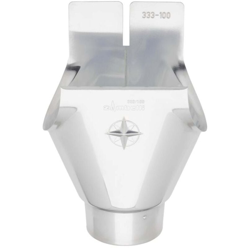 Tubulure de vidange Galvanisée - 333 100mm Argent, Semi-Circulaire - Zambelli