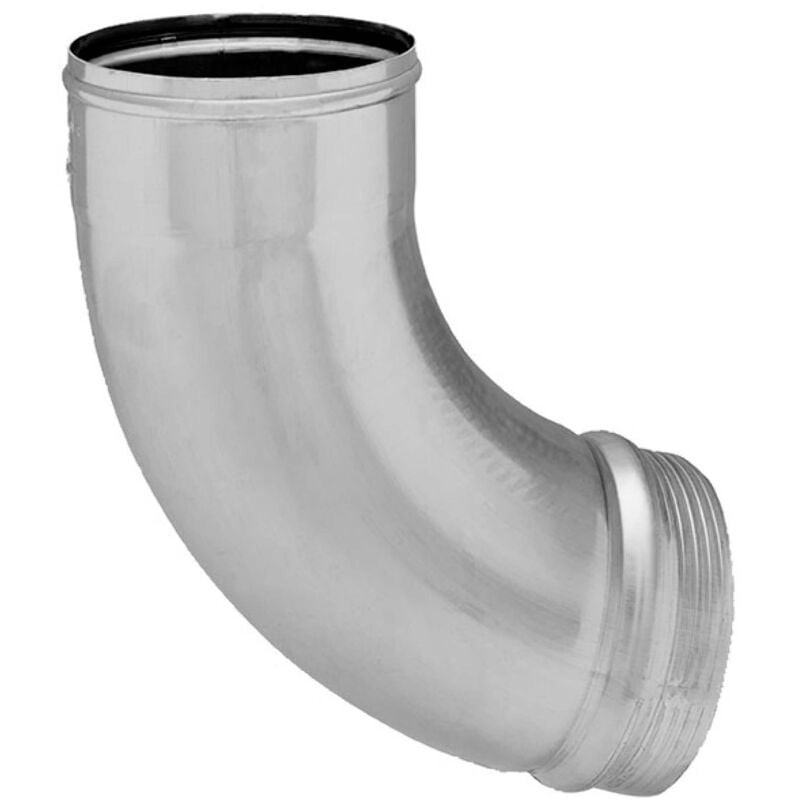 Zambelli - Tuyau de descente coudé à 72 degrés galvanisé, avec bourrelet Tuyau coudé haute protection contre la corrosion, montage simple sans
