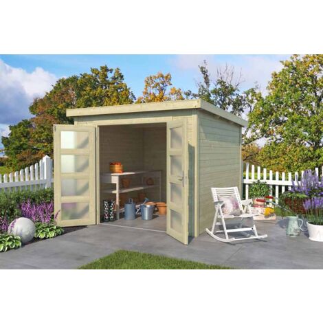 Zambezi 5-Log Cabin, Wooden Garden Room, Timber Summerhouse, Home Office - L270 x W324.8 x H210.9 cm