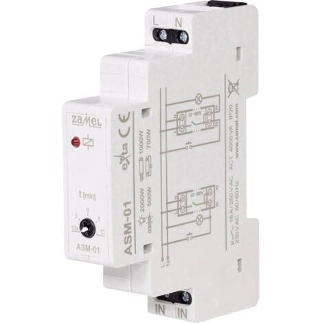 Zamel ASM-01 Relè temporizzatore luci scale Guida DIN 230 V
