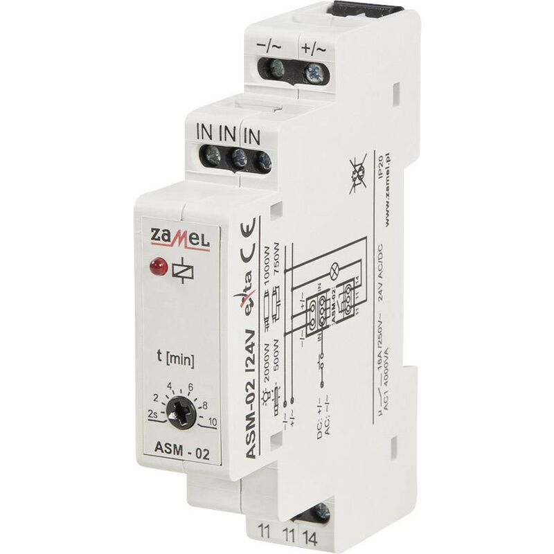 Zamel ASM-02/24V Minuterie d'escalier profilé 24 V W850121
