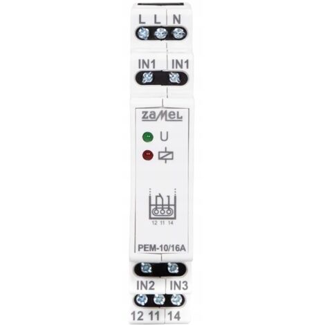 Zamel Relais modulaire PEM-10/16A - 250V AC - Haute capacité - Installation facile - Compact