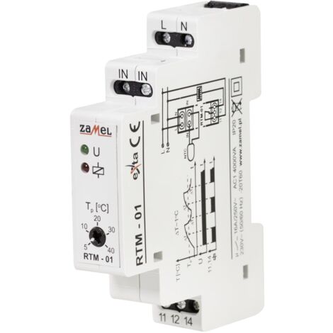 Zamel RTM-01 Temperature Regulator 5-40 deg C 230V No Probe