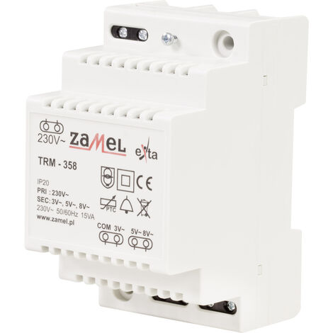 Zamel TRM-358 Klingel-Transformator 3 V/AC, 5 V/AC, 8 V/AC 5 A
