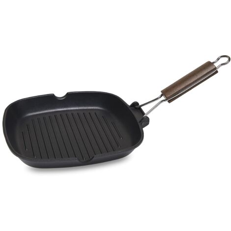 Zanetti - Bistecchiera antiaderente a 5 strati 28x28 cm in alluminio pressofuso, resistente ai graffi - Alta resistenza agli utensili metallici - Made in Italy