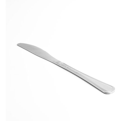 Zanetti Set 12 Coltelli da tavola in acciaio inox 18/C, Modello Leonardo, acciaio lucido e resistente, confezione da 12 pezzi, made in Italy