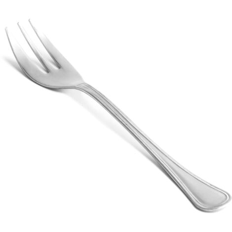 zanetti Set 12 Forchette da dessert in acciaio inox 18/C, Modello Leonardo, acciaio lucido e resistente, confezione da 12 pezzi, made in Italy, Grigio