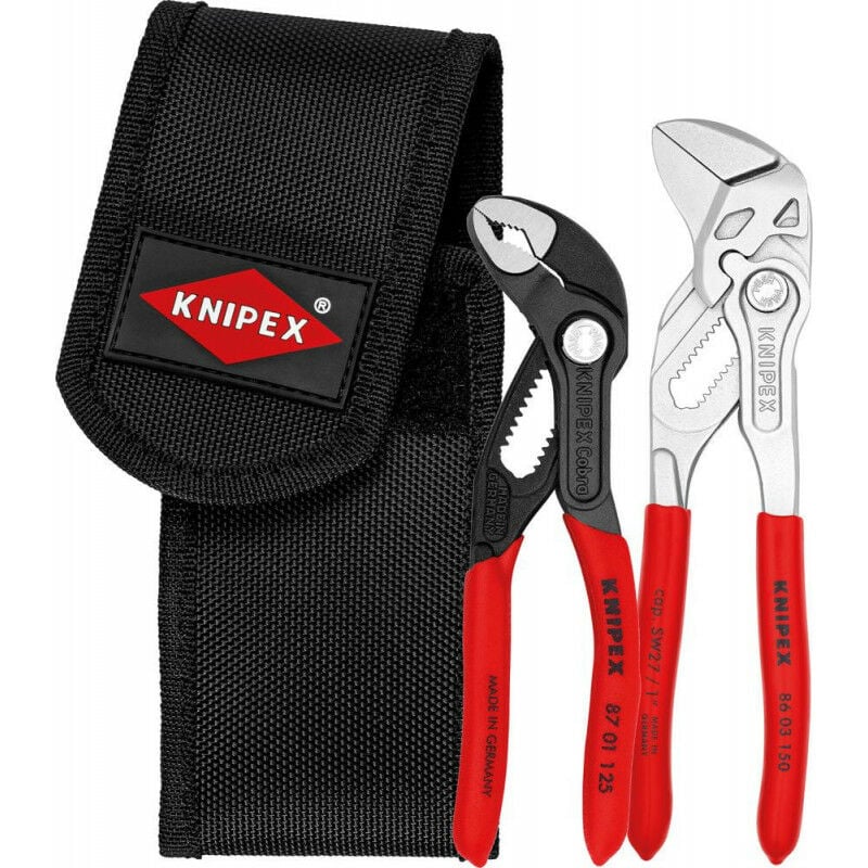 

KNIPEX 00 20 72 V01 Juego de alicates mini en portaherramientas para el cinturón 2 piezas (Producto en cartulina autoservicio/en blíster)