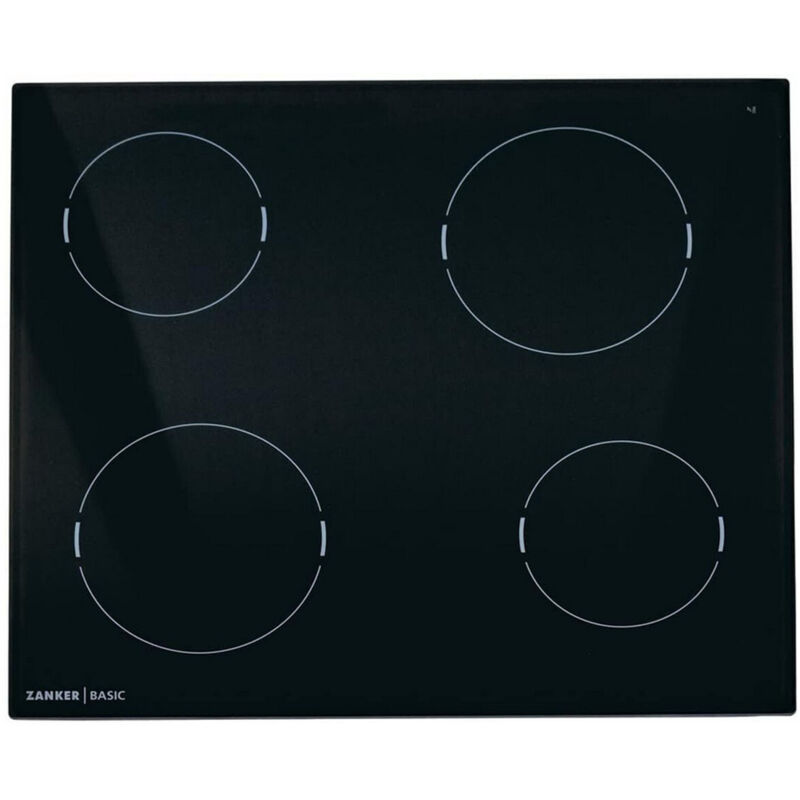 Zanker 5616532114 Plaque vitrocéramique originale pour plaque de cuisson sans cadre