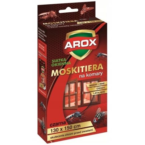 Zanzariera 130x150 nera + velcro AROX Window net