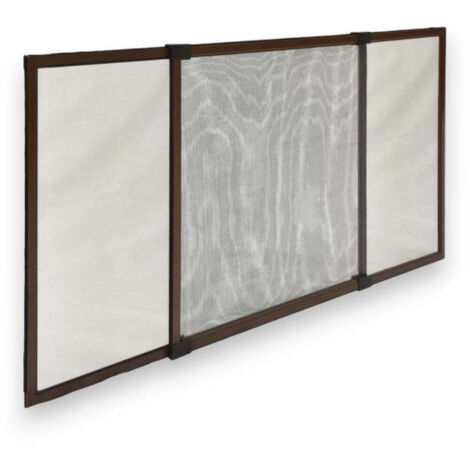 Zanzariera a pannello estensibile marrone per esterno e interno - 40x50 cm