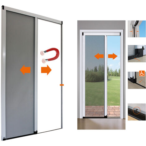 Zanzariera a Rullo con Calamita per Porte Apertura Laterale Tanke - Colore: Bianco Ral 9016