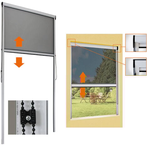Zanzariera a Rullo con Catenella Verticale Finestre e Porte Special - Formato: 120x250 mm - Colore: Bianco Ral 9016
