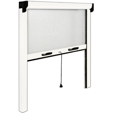 Zanzariera a Rullo Finestra Verticale Avvolgibile Riducibile Antibatterica Sunox - Misure: 100 cm X 160 cm