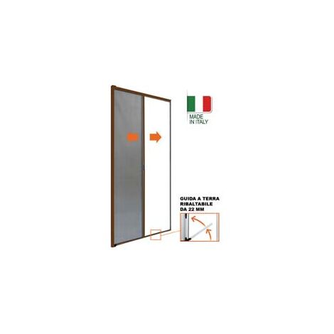 ZANZARIERA A RULLO LATERALE STRUTTURA IN ALLUMINIO COLORE MARRONE  cm.160x250h.    SANGIORGIO