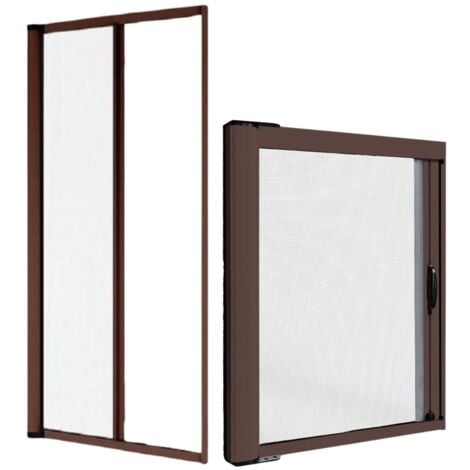 Zanzariera a rullo orizzontale per porta e balcone 150X250 avvolgibile - COLORE: MARRONE