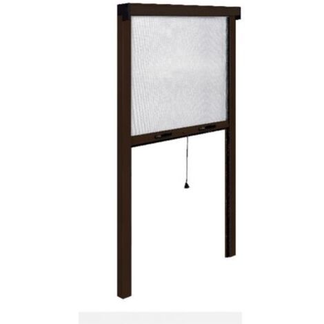 Zanzariera A Rullo Stop Inset Finitura Marrone Alluminio 120x235 Cm