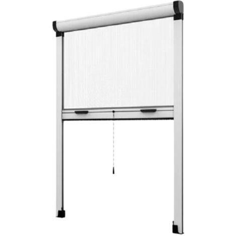 Zanzariera a rullo verticale avvolgibile per finestre porte e balconi - COLORE: BIANCO - MISURA: 120x170