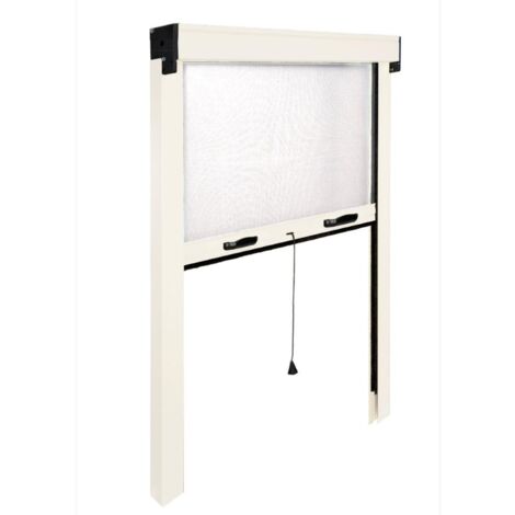 Zanzariera a Rullo Verticale in Fibra di Vetro Riducibile 80x250H cm Telaio Alluminio BIANCO 80x250H cm Bianco RAL 9010