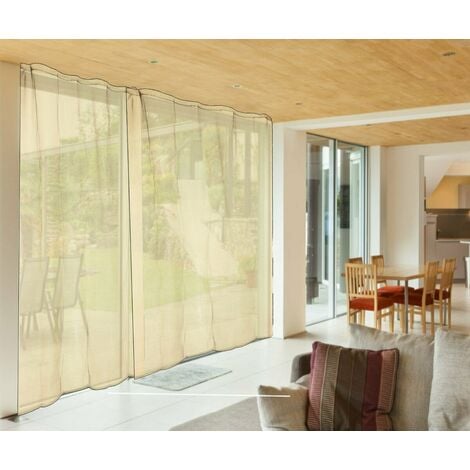Zanzariera a Tenda per Porta Veranda Finestra Anti Zanzare Mosche Rete 150 x 250 - Colore: Arancione