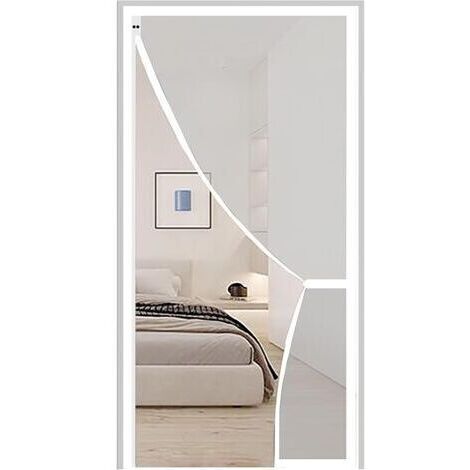 Zanzariera a tendina autochiudente con potente magnete, apertura laterale, bianca (100 x 210 cm)