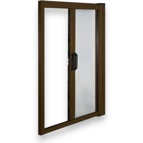 Zanzariera avvolgibile orizzontale 150x250h cm con profili in alluminio per porte e finestre -  Marrone