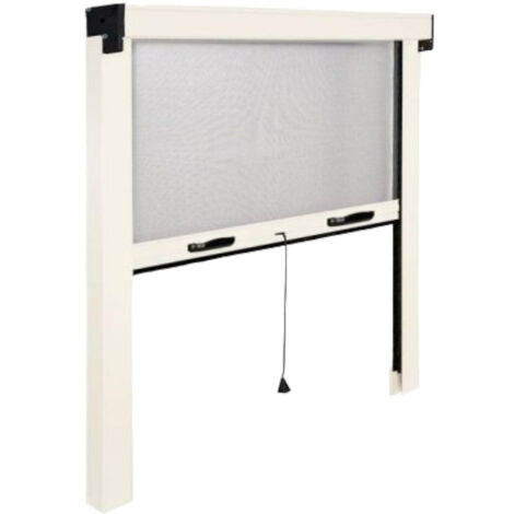 Zanzariera avvolgibile verticale per esterno e interno 120x160 cm -  Bianco