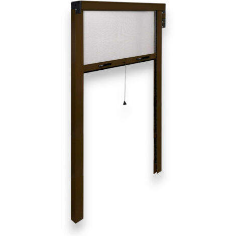 Zanzariera avvolgibile verticale per esterno e interno 140x250 cm -  Marrone