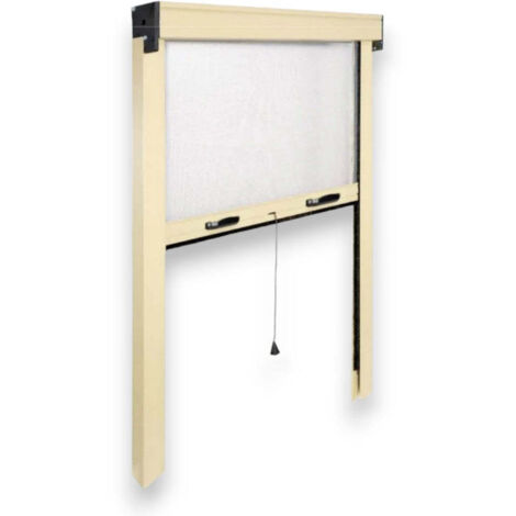 Zanzariera avvolgibile verticale per esterno e interno 160x160 cm -  Avorio