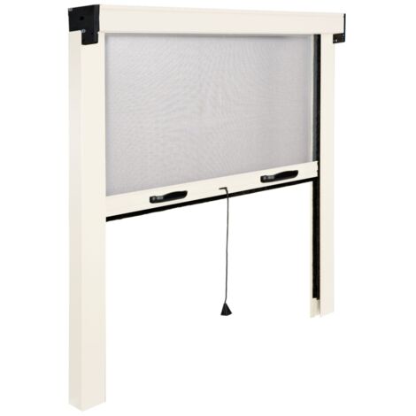 zanzariera avvolgibile verticale per finestra bianco, 120x160 cm