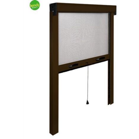 ZANZARIERA AVVOLGIBILE VERTICALE PER FINESTRA RIDUCIBILE 120x160 MARRONE