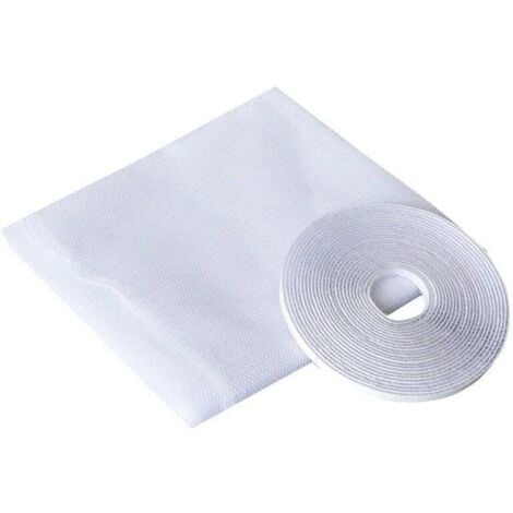 Zanzariera fai da te con nastro adesivo, tenda anti-insetti e anti-zanzare, 150X150cm, bianco
