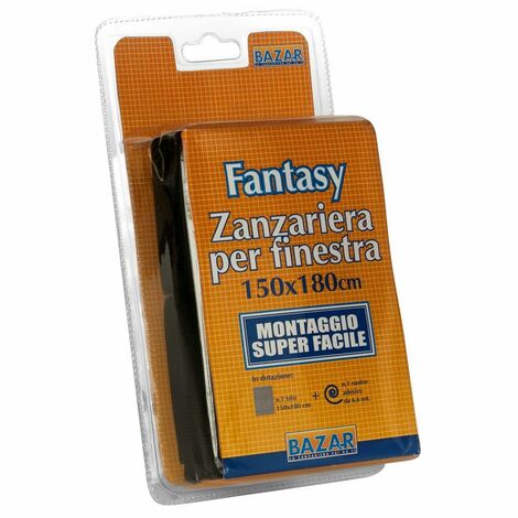 ZANZARIERA FANTASY PER  FINESTRA NERA 150X180
