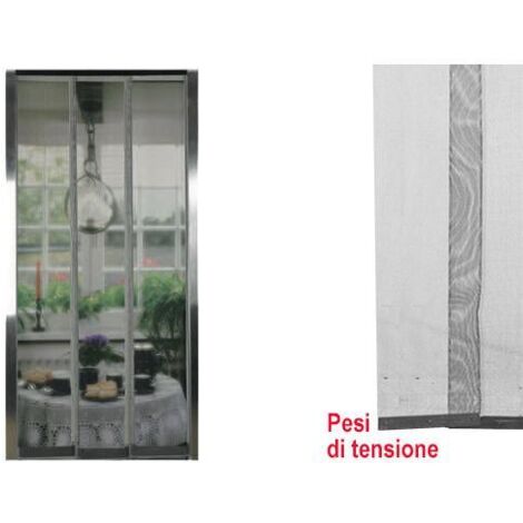 Zanzariera Fiber per porta 4 teli 100x220cm Stop Inset