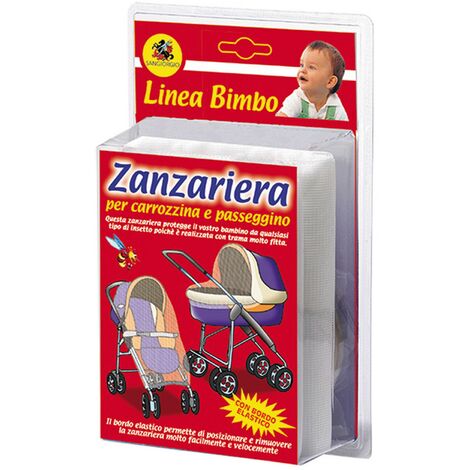 ZANZARIERA IN POLIESTERE PER CARROZZINA CM 150 X 250 - COLORE BIANCO