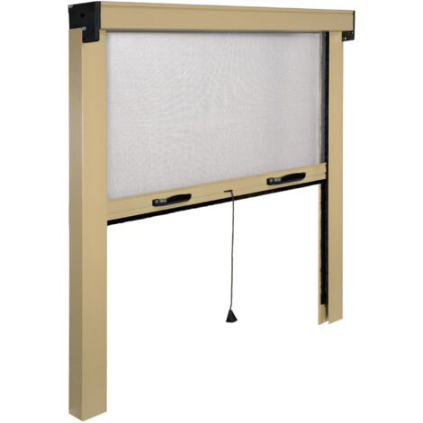 zanzariera IRS-CE alluminio avorio cm 160x170 verticale per finestra finestre