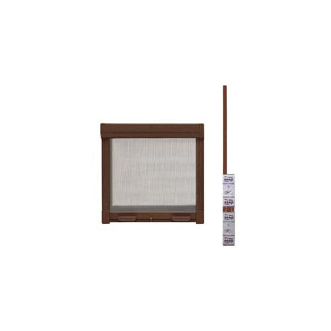 Zanzariera Kit A Molla Frizionata Colore Marrone cm. 60x150h.