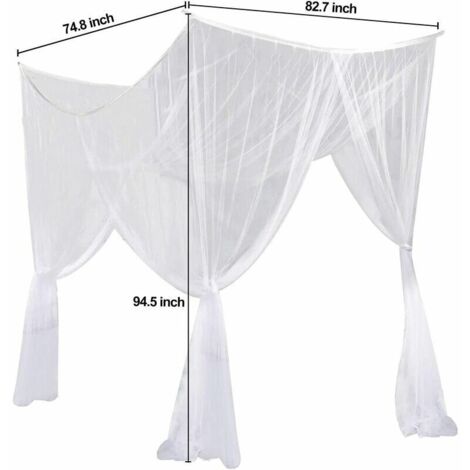 Zanzariera, letto king size, tende a baldacchino a quattro angoli per letto singolo, per tutte le culle e i letti per bambini, camera da letto per adulti, camere per bambini, culla per bambini, giardi
