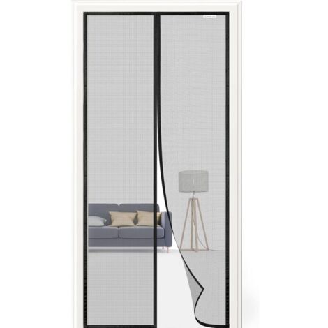 Zanzariera magnetica 120x220 cm, tenda antizanzare, non necessita di foratura - nera