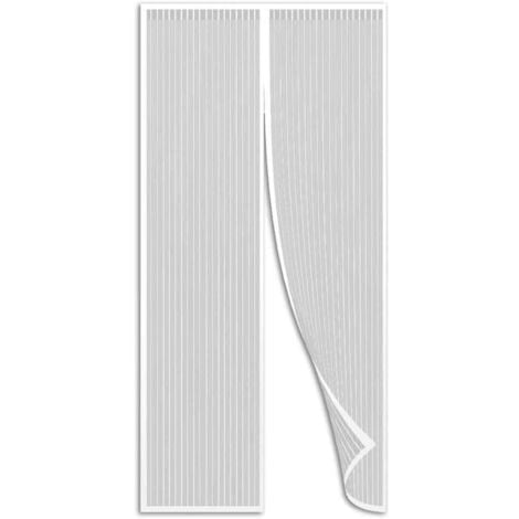 Zanzariera magnetica bianca per porte finestre tenda chiusura con calamita antizanzare insetti mosche universale 120x220 cm