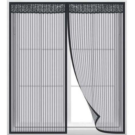 Zanzariera magnetica per finestre 120 x 100 cm, rete magnetica autoadesiva, facile installazione per la maggior parte delle finestre