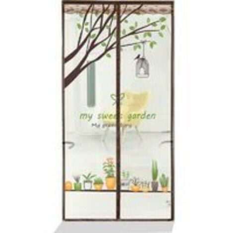 Zanzariera Magnetica per Porta, Chiusura Magnetica Alto Verso Il Basso, Chiusura Automatica, Maintaine Aria Fresca All'Interno (80 x 210 cm, Sweet Garden)