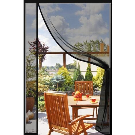 Zanzariera magnetica per porta finestra 100×210cm Tende anti-zanzare di sicurezza Cat Paw Tende magnetiche per porta scorrevole per finestra Tende magnetiche senza foratura Nero