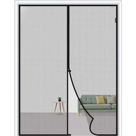 Zanzariera Magnetica per Porta Finestra 100x210cm Tenda Anti-Insetti e Mosche Striscia Adesiva Magnetica Chiusura Automatica Maglia Molto Fine Facile Installazione Senza Forare
