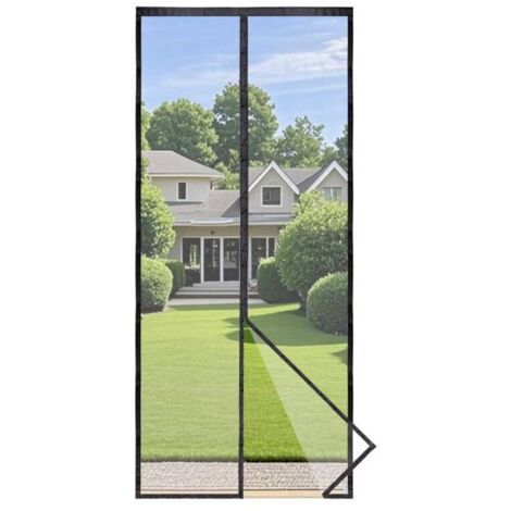 Zanzariera magnetica per porta, porta da balcone anti-insetti, 90x210 cm, traslucida, resistente agli strappi, resistente alle intemperie, durevole, magneti più potenti dei magneti classici, nastro in