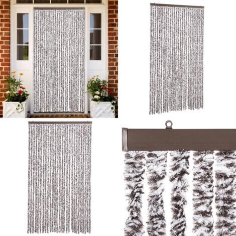 Zanzariera Marrone e Beige 118x220 cm Ciniglia - Zanzariera - Ciniglia