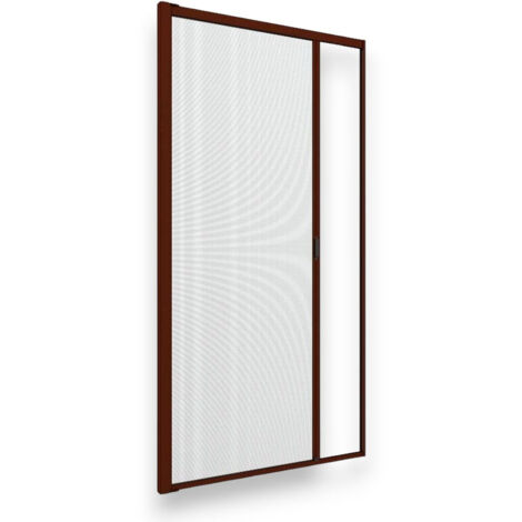 Zanzariera orizzontale verticale professionale con struttura in alluminio 160x250 cm -  Marrone