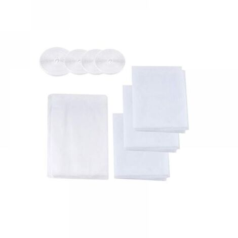 Zanzariera per finestra, 4 pezzi, protezione dagli insetti, 130 cm x 150 cm, 150 x 200 cm, con 4 strisce autoadesive (bianco)