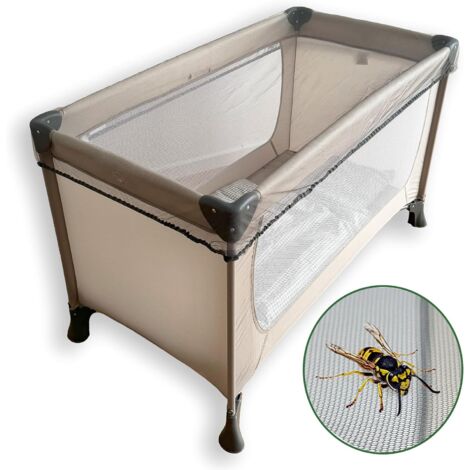 Zanzariera per lettino da viaggio, culla, lettino e box per bambini - Universale, maglia fine, resistente e lavabile (110X75CM)